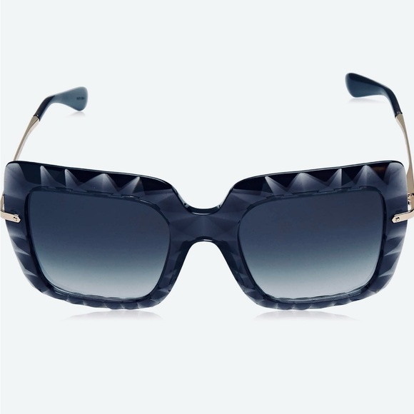 Dolce & Gabbana Navy Blue and Gold Oversized Sunglasses DG 6111 - Picture 2 of 11